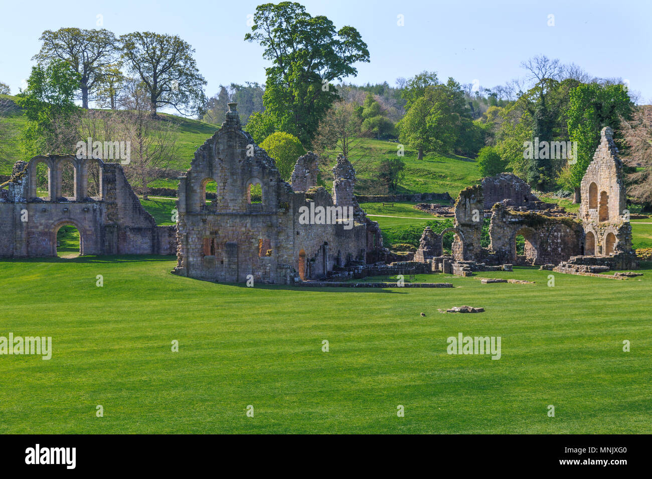 England, North Yorkshire, Ripon. Fountains Abbey, Studley Royal. UNESCO