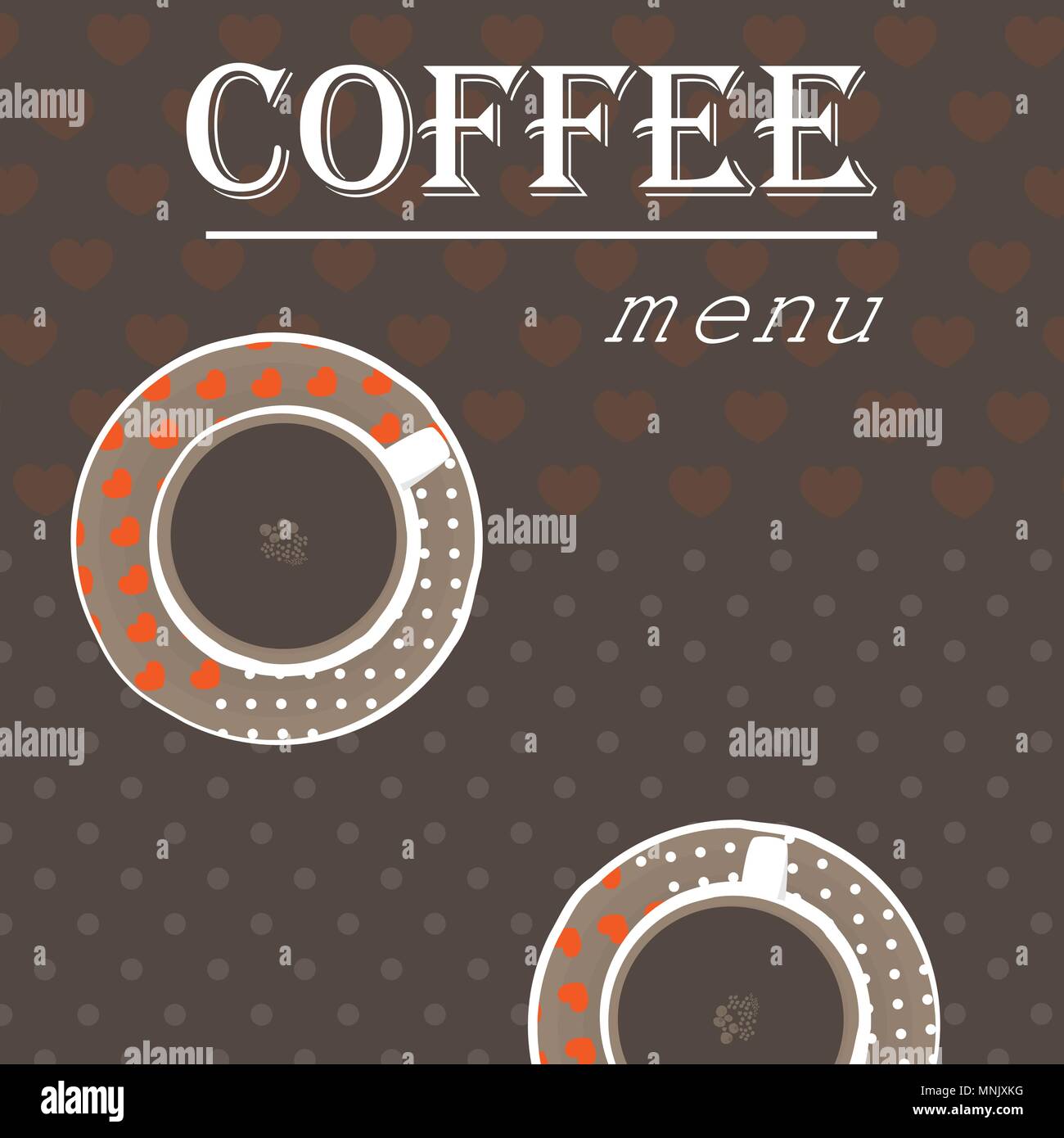 A cup of coffee on a coffee-colored background Stock Vector