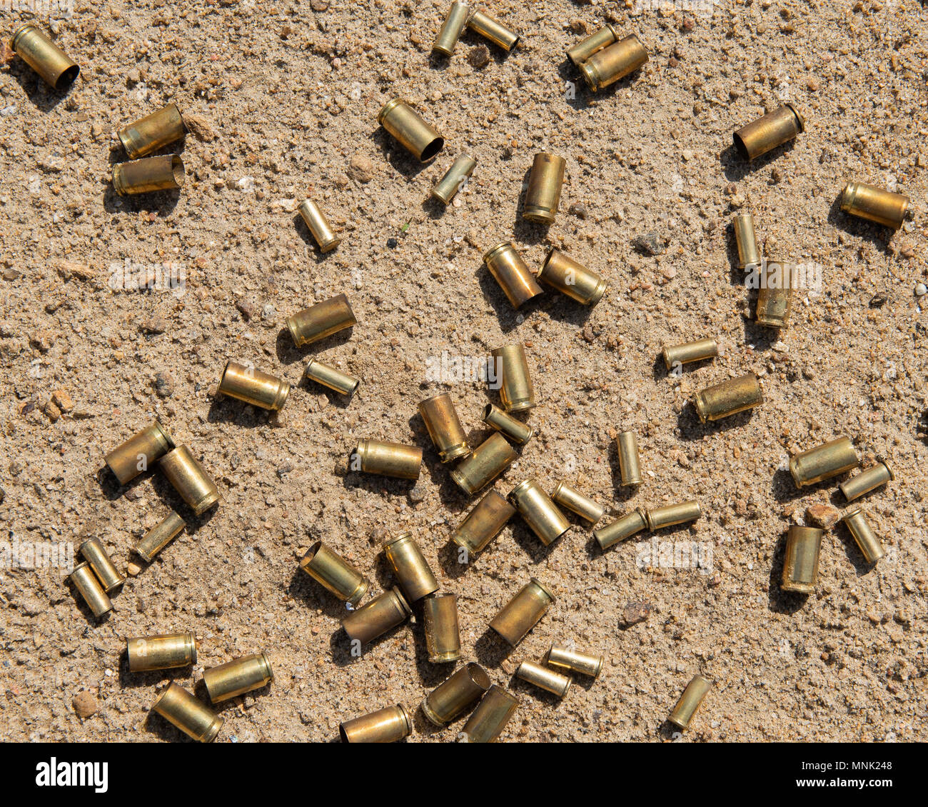 A fired bullet and cartridge case