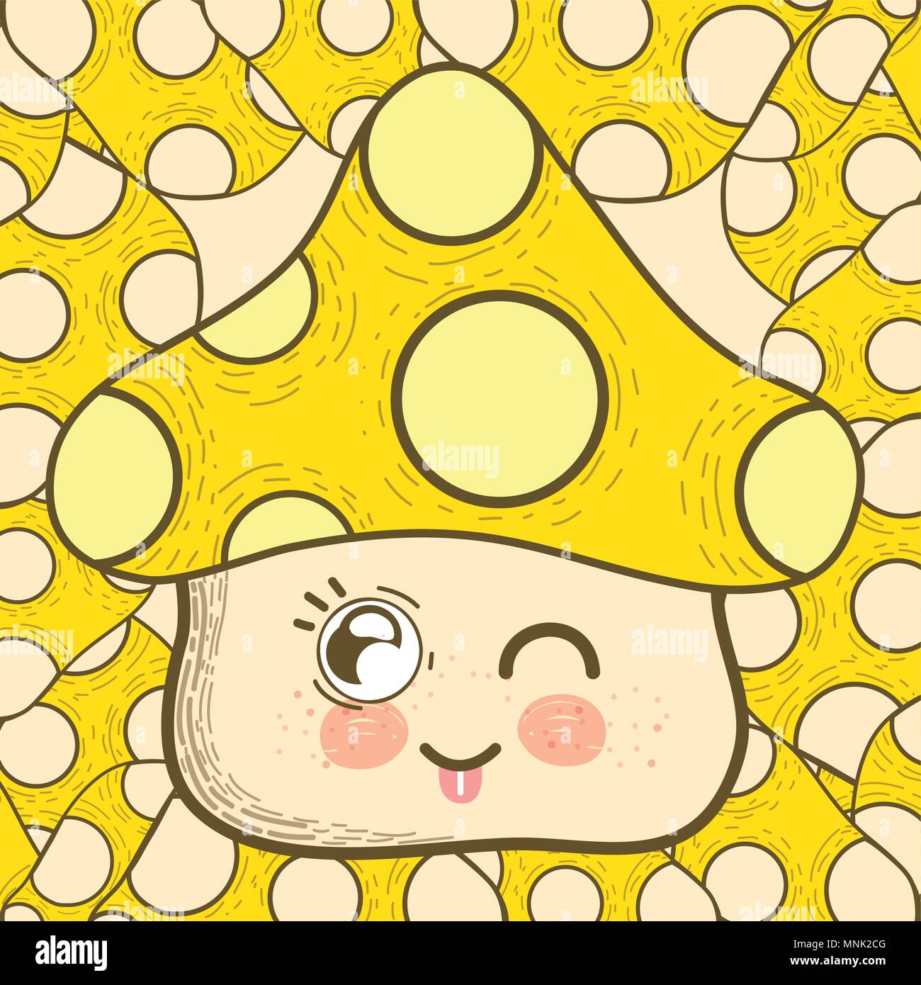 Cute mushroom cartoon Stock Vector Image & Art Alamy