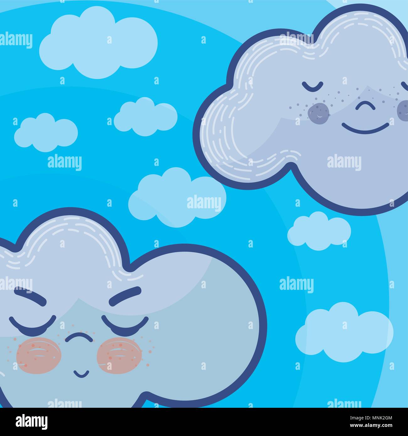 Cute clouds cartoons Stock Vector Image & Art - Alamy