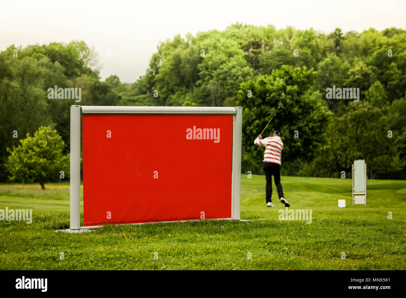 Download Golf Course Activity With A Mock Up Billboard Area Long Shot Stock Photo Alamy