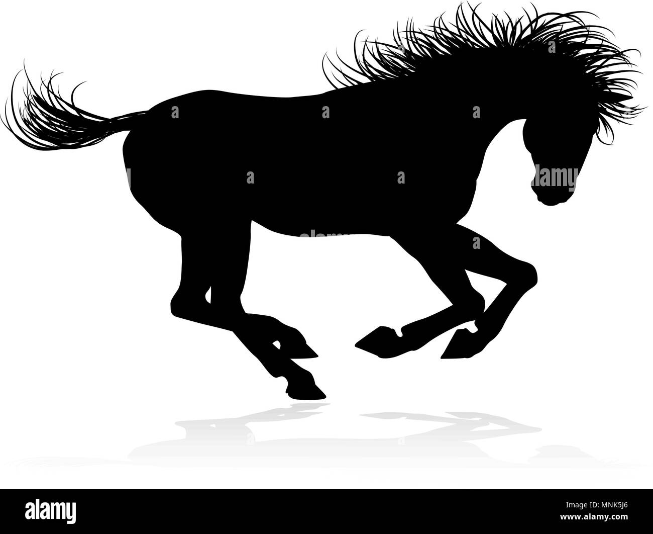 Horse Animal Silhouette Stock Vector