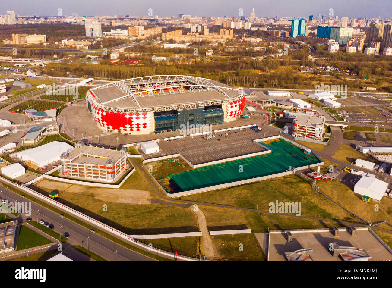 Moscow, Russia - May, 2018: Otkrytie Arena. Home Stadium of Spartak  Football Team Editorial Photo - Image of modern, lukoil: 118124116