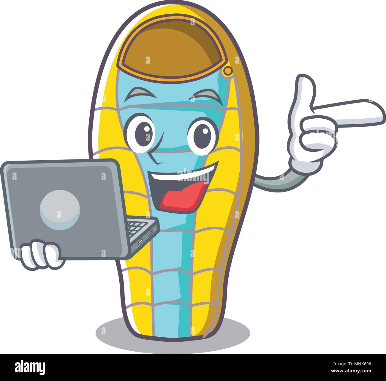 With laptop sleeping bad character cartoon Stock Vector Image & Art Alamy