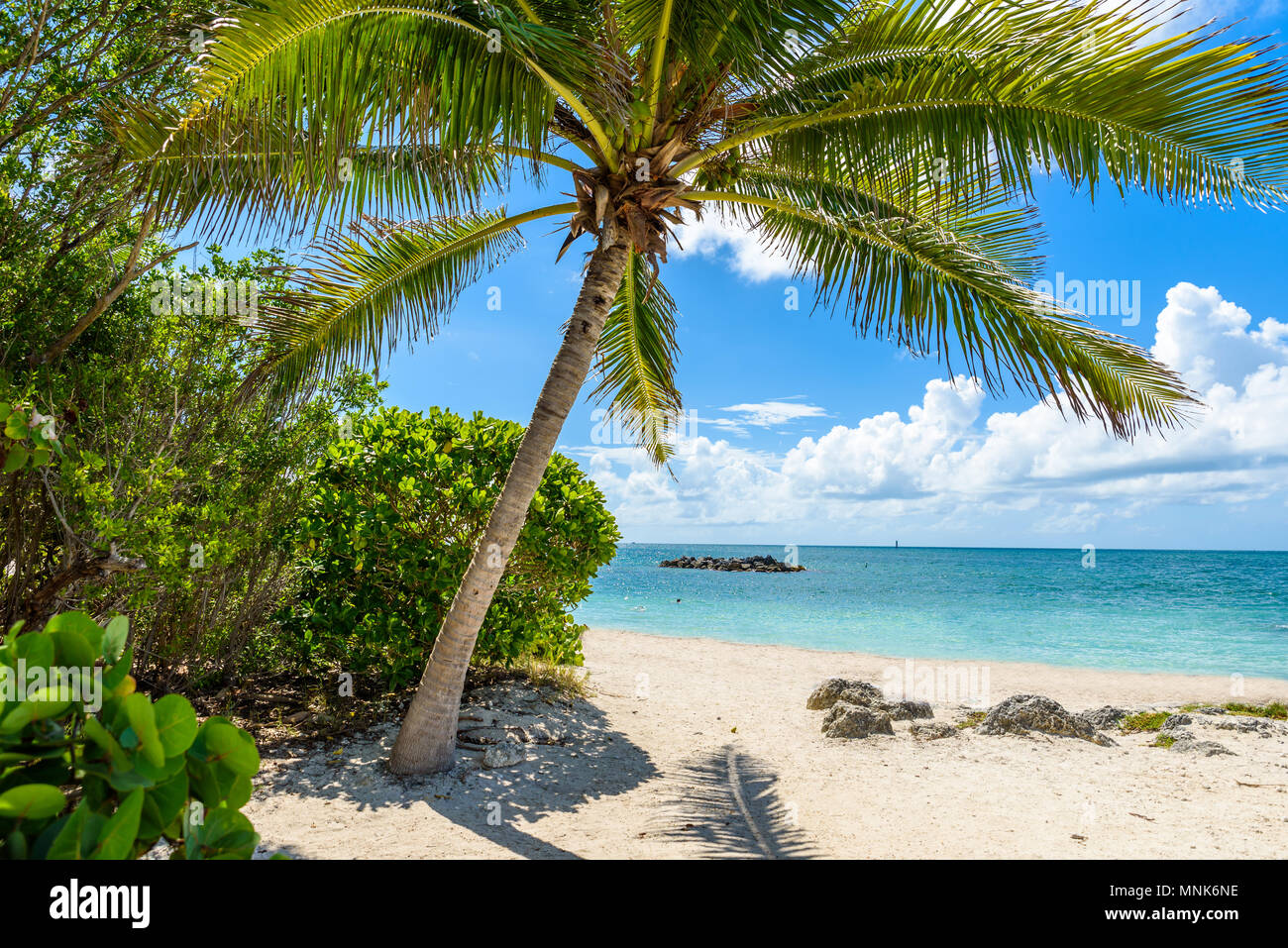Paradise beach at Fort Zachary Taylor Park, Key West. State Park in Florida, USA. Stock Photo