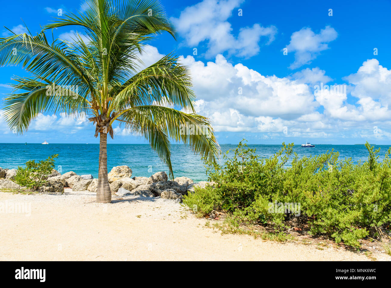 Paradise beach at Fort Zachary Taylor Park, Key West. State Park in