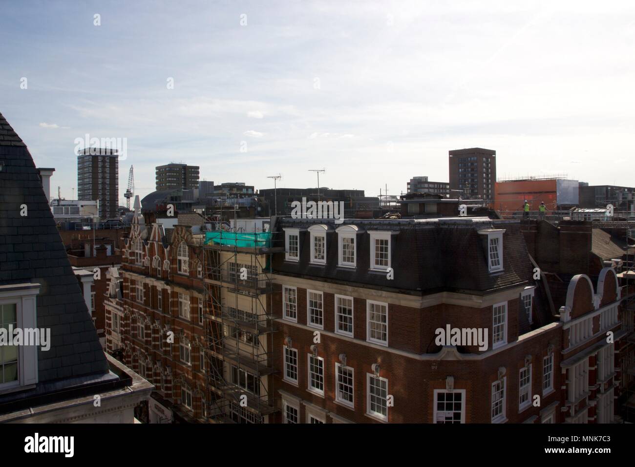 Rooftop view from Wardour Street, Soho, London Stock Photo Alamy