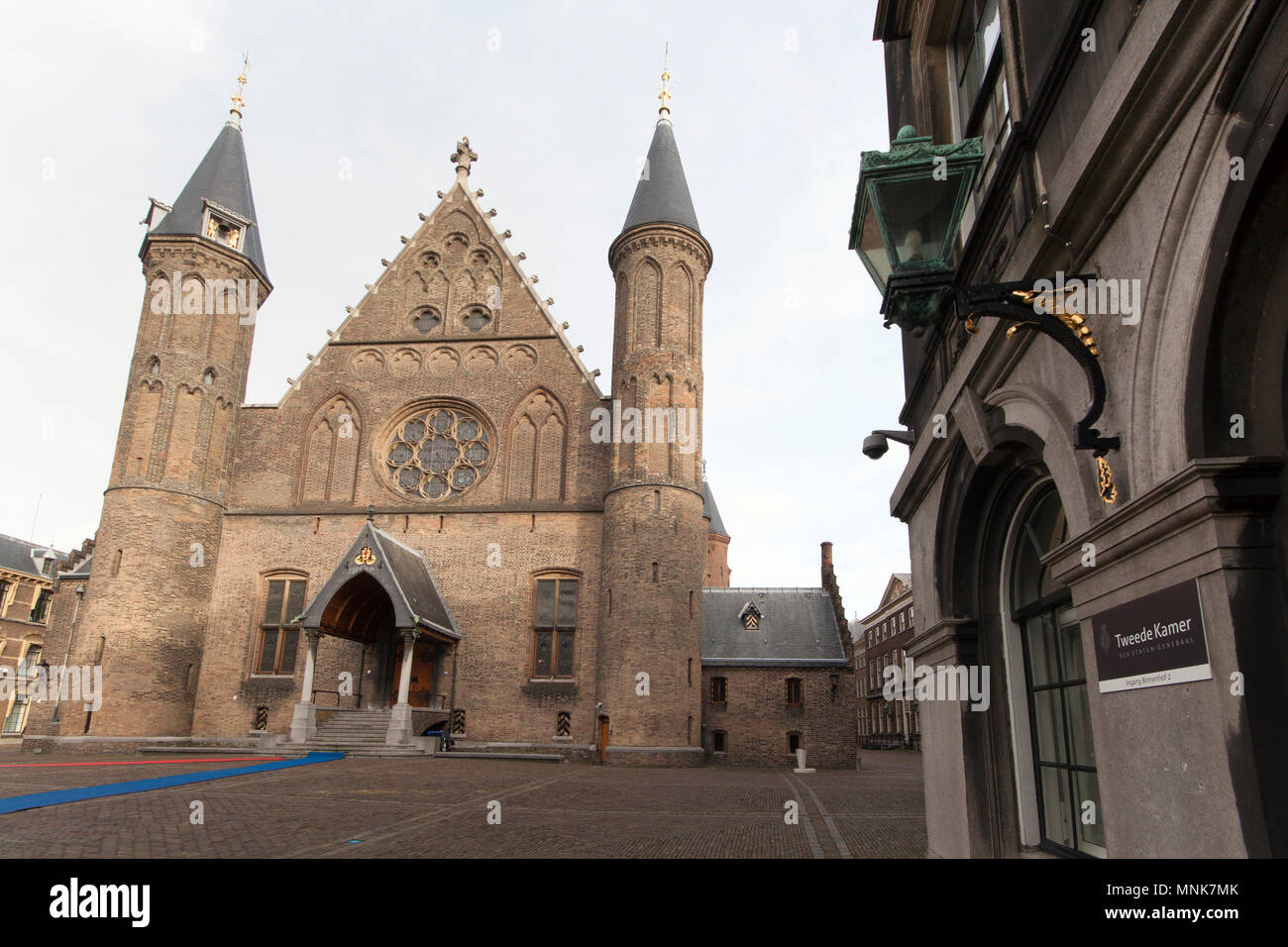 the hague, Netherlands-january 26, 2016: Knights' Hall Lower House of Parliament together with the Upper House of the States General of the Netherland Stock Photo