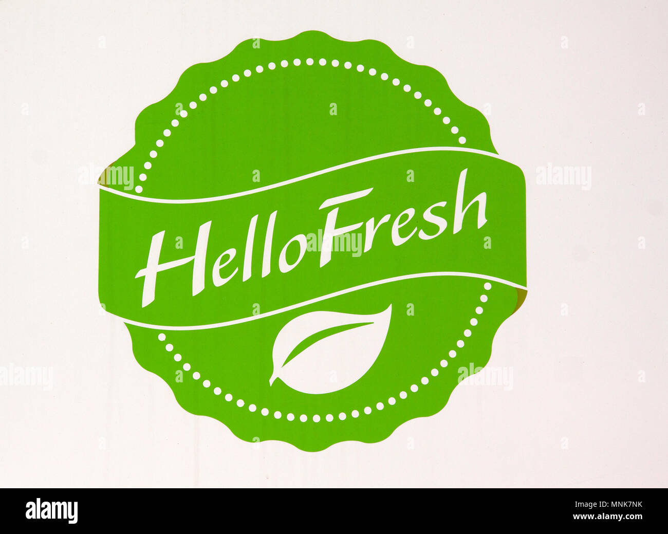 Amsterdam, Netherlands-august 25, 2016: letters hello fresh Stock Photo