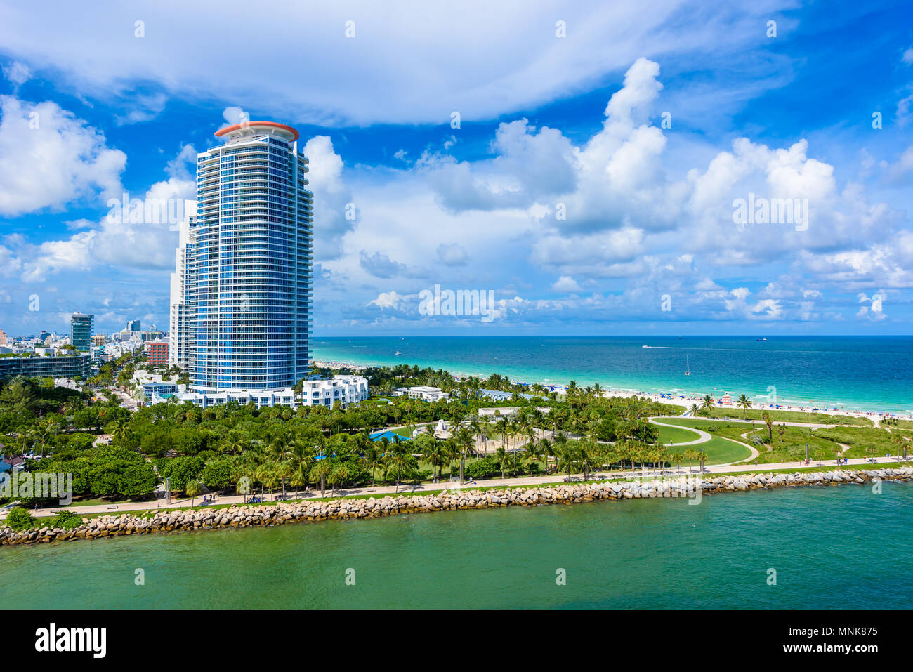 South Pointe Park And Pier At South Beach, Miami Beach. Aerial View 