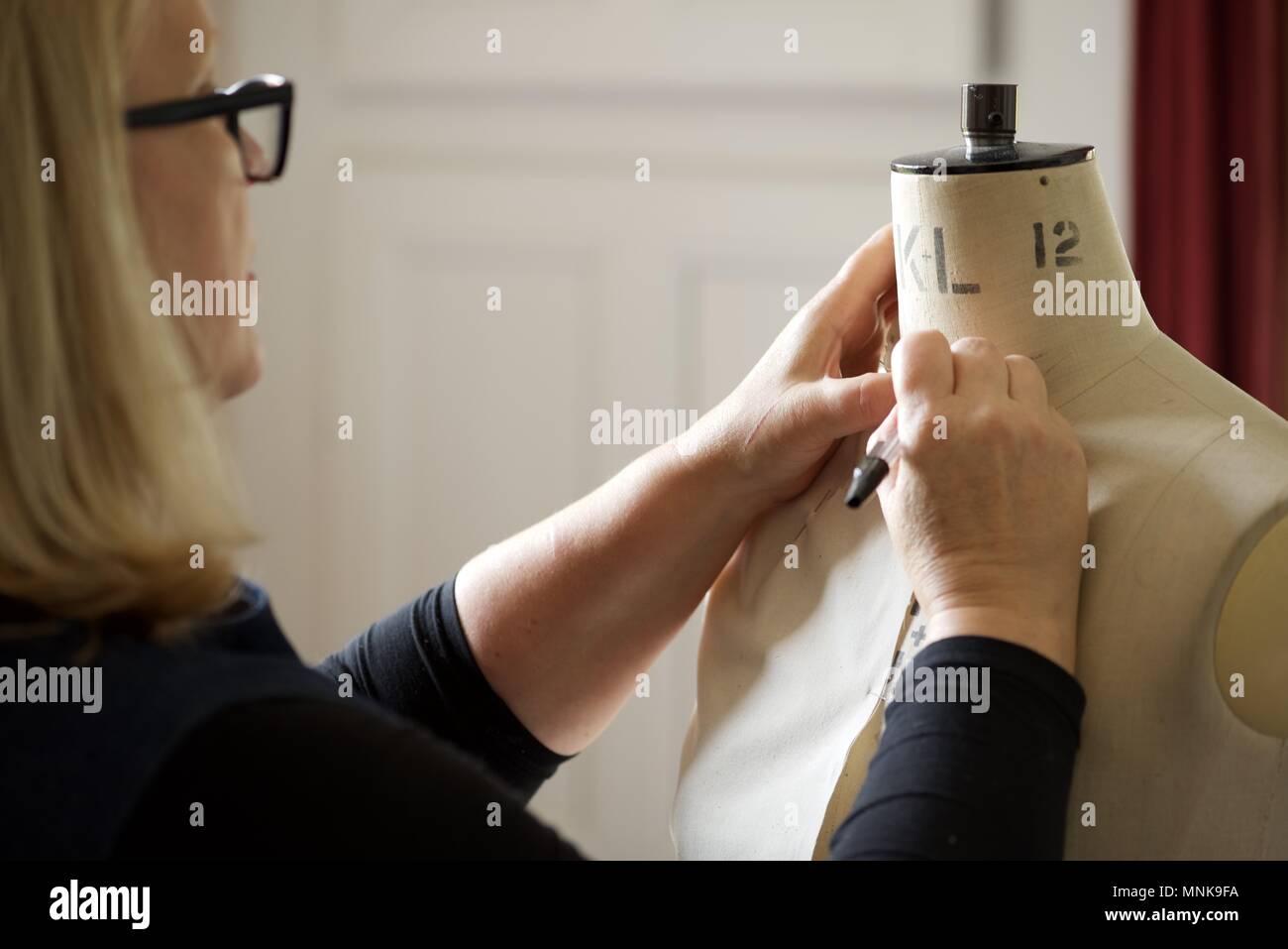 Pattern Maker (Fashion) a real Pattern Maker/Pattern Cutter at work on