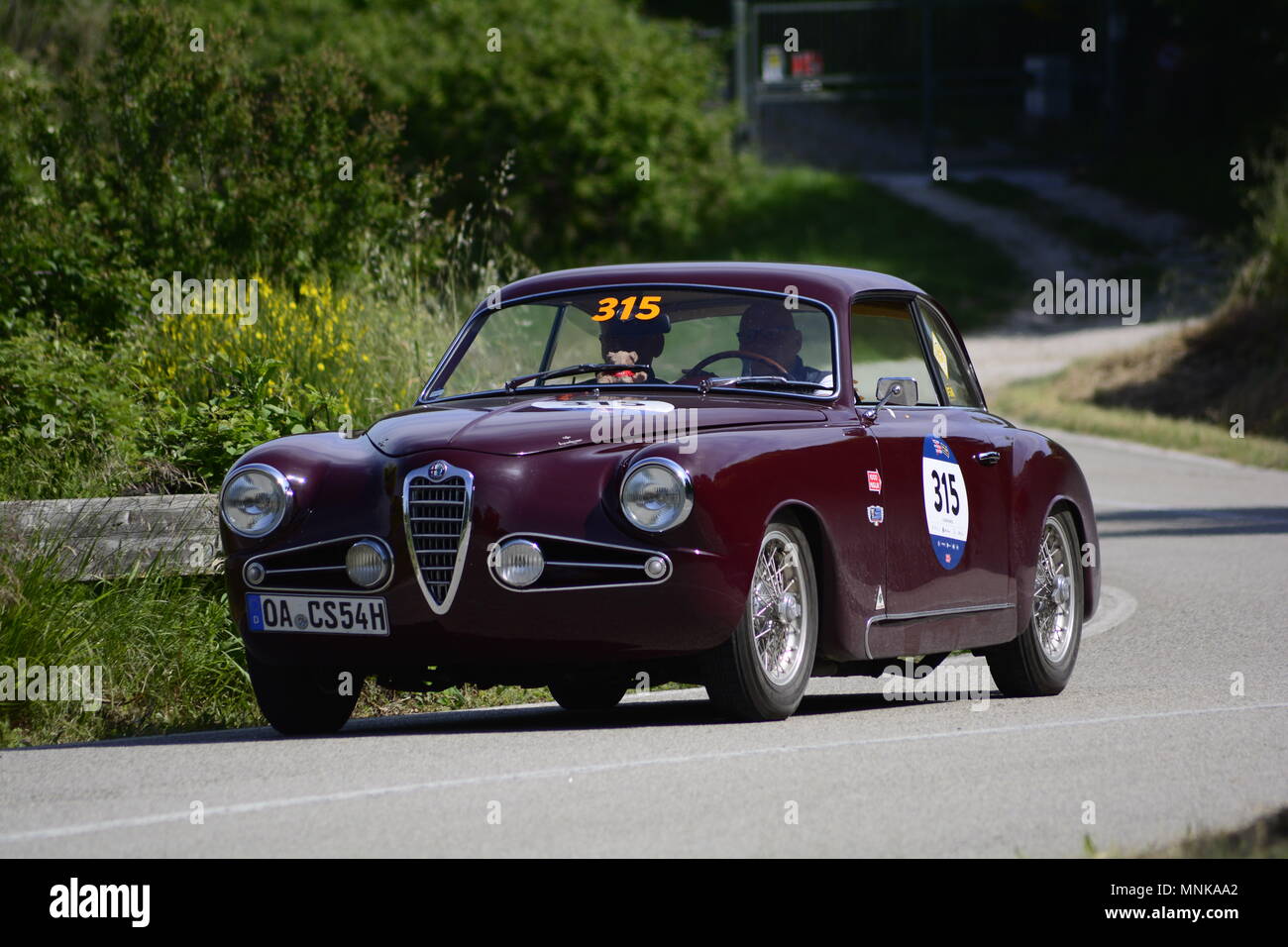 PESARO COLLE SAN BARTOLO , ITALY - MAY 17 - 2018 : ALFA ROMEO 1900 C ...