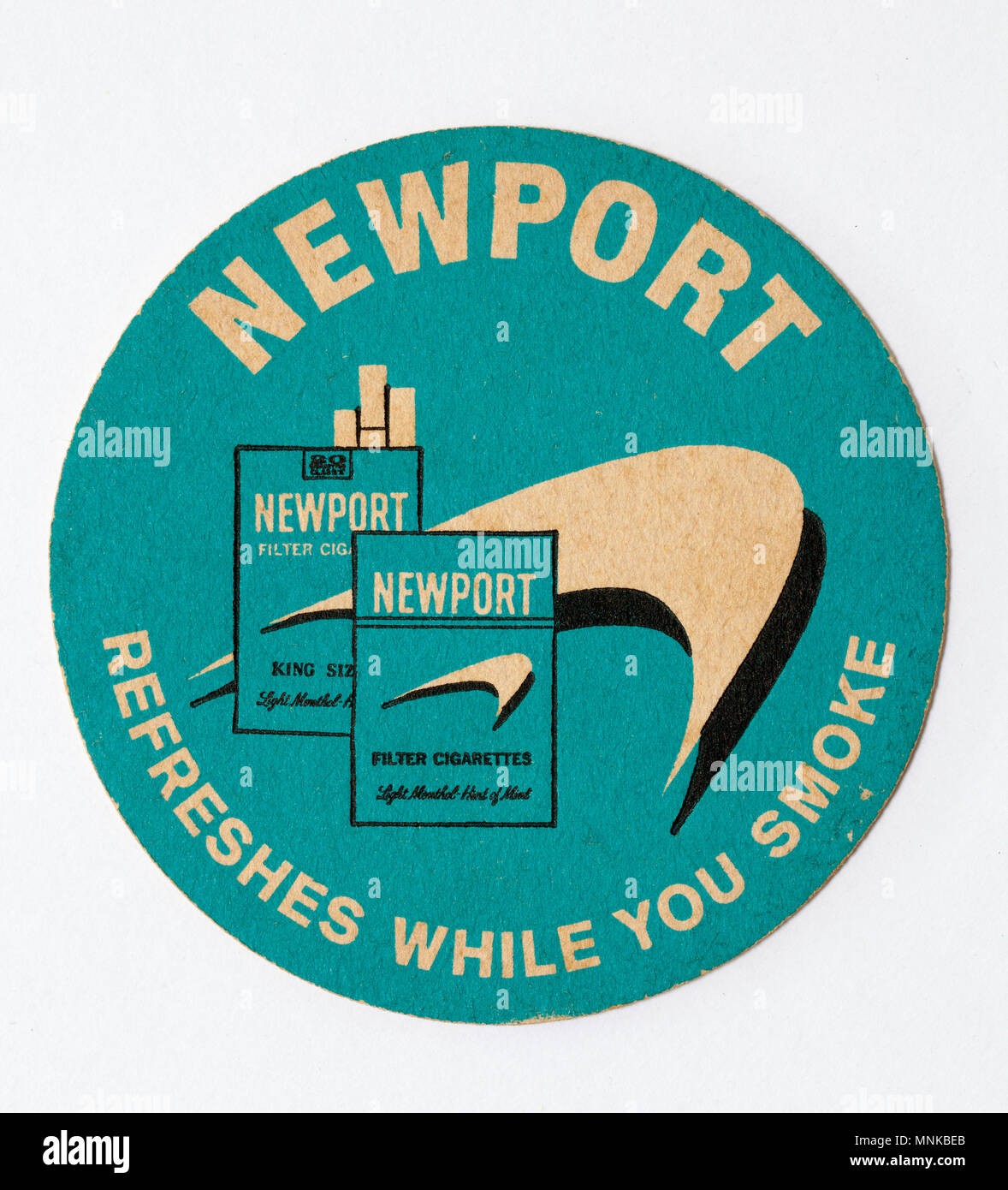Vintage Beer Mat Advertising Newport Cigarettes Stock Photo Alamy