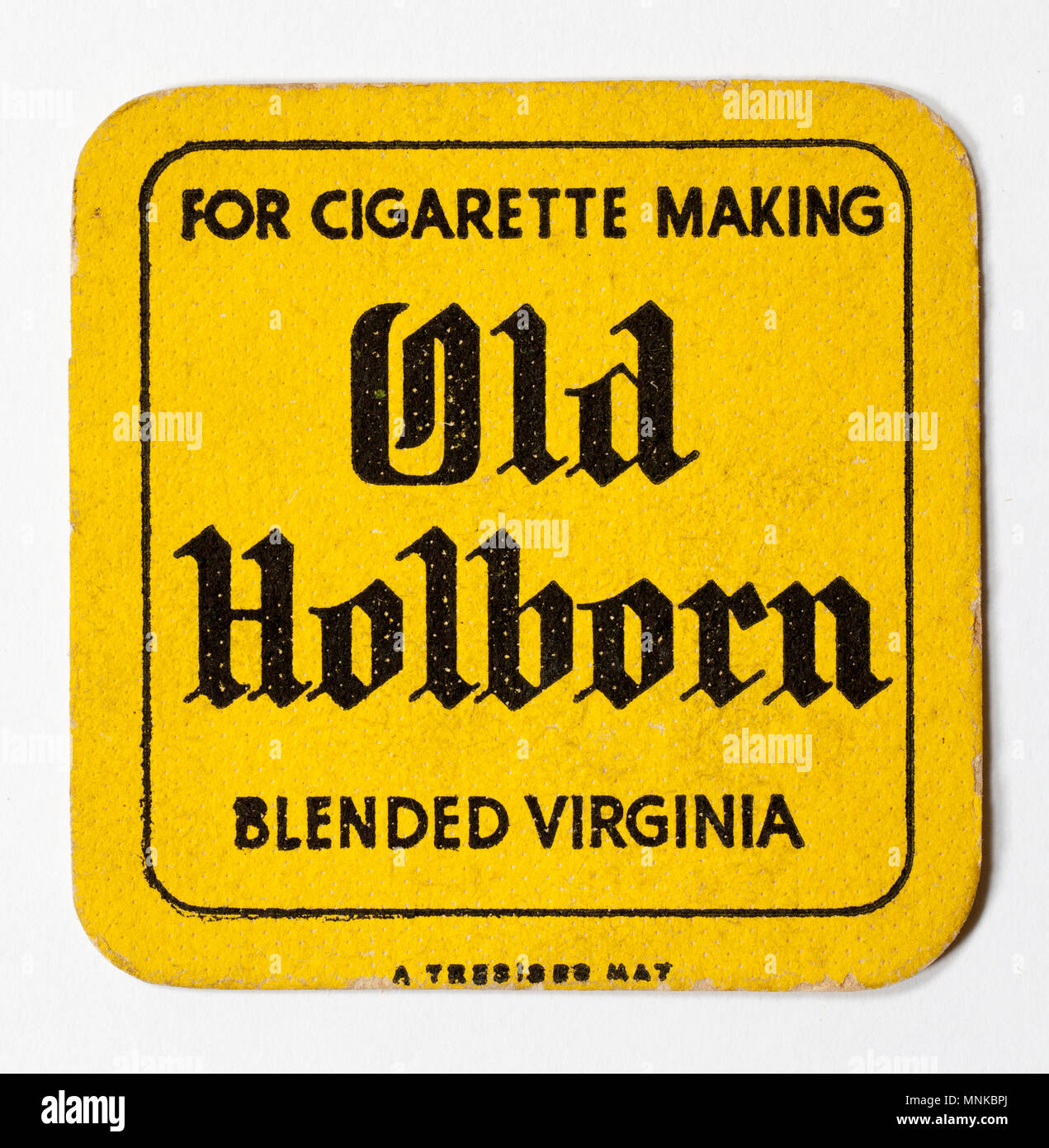 Vintage Beer Mat advertising Old Holborn Tobacco Stock Photo