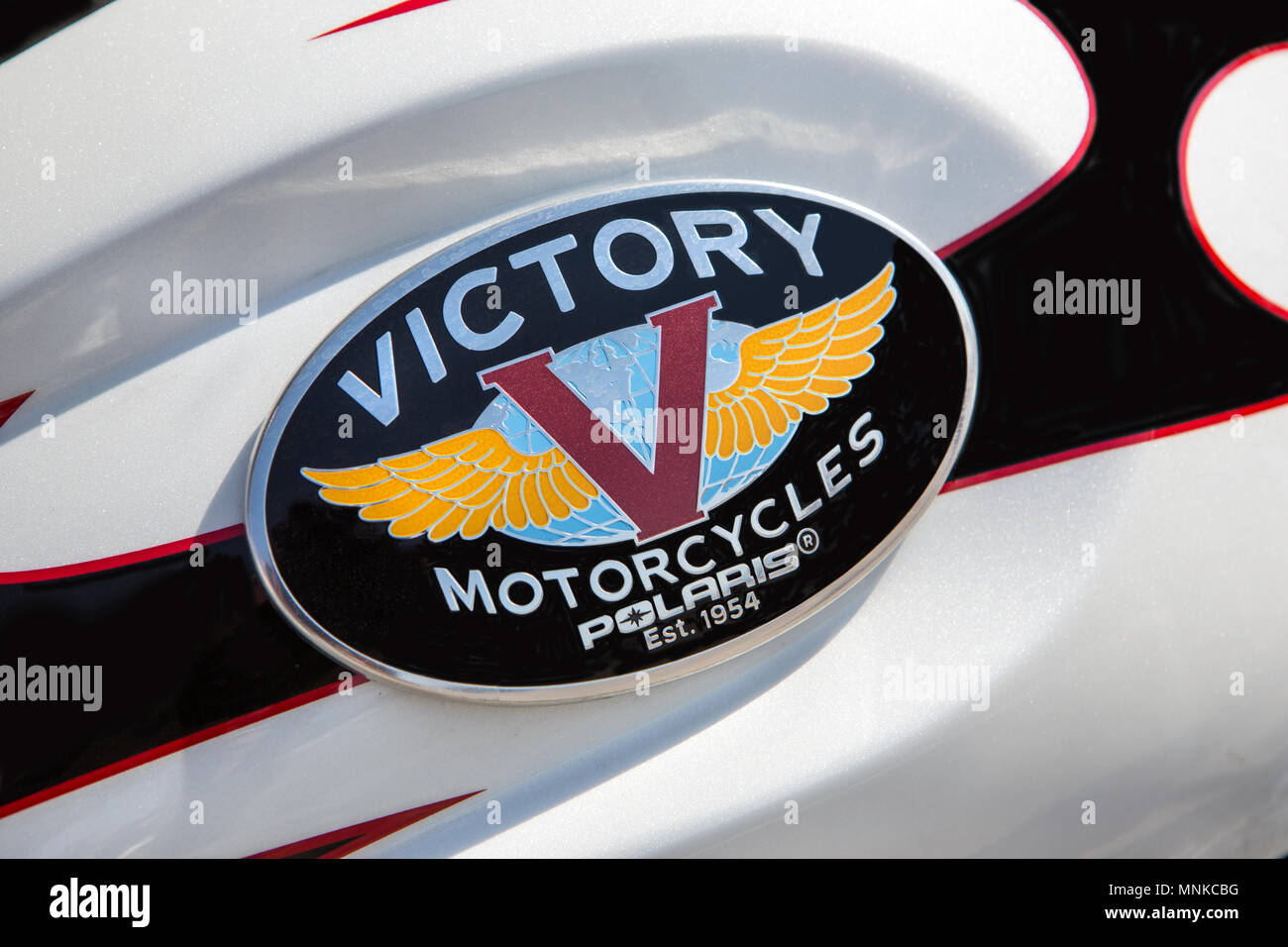 Victory motorcycle logo Stock Photo