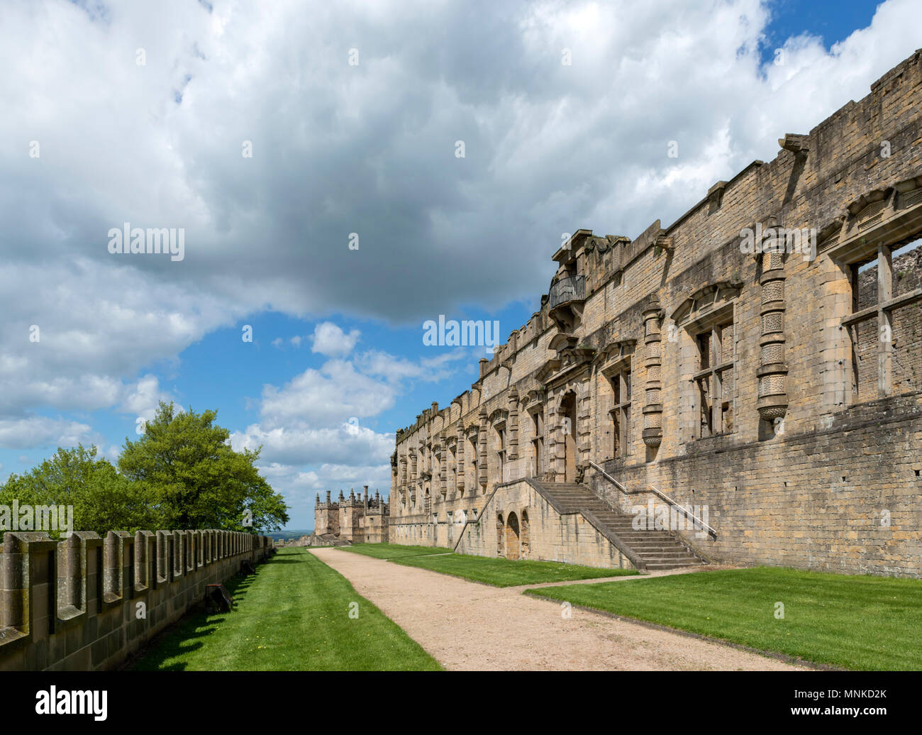 Historic 17th century Bolsover Castle, Bolsover, Derbyshire, England, UK Stock Photo