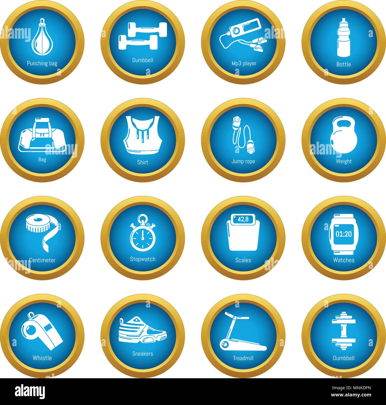 Gym sport icons set, simple style Stock Vector Image & Art - Alamy