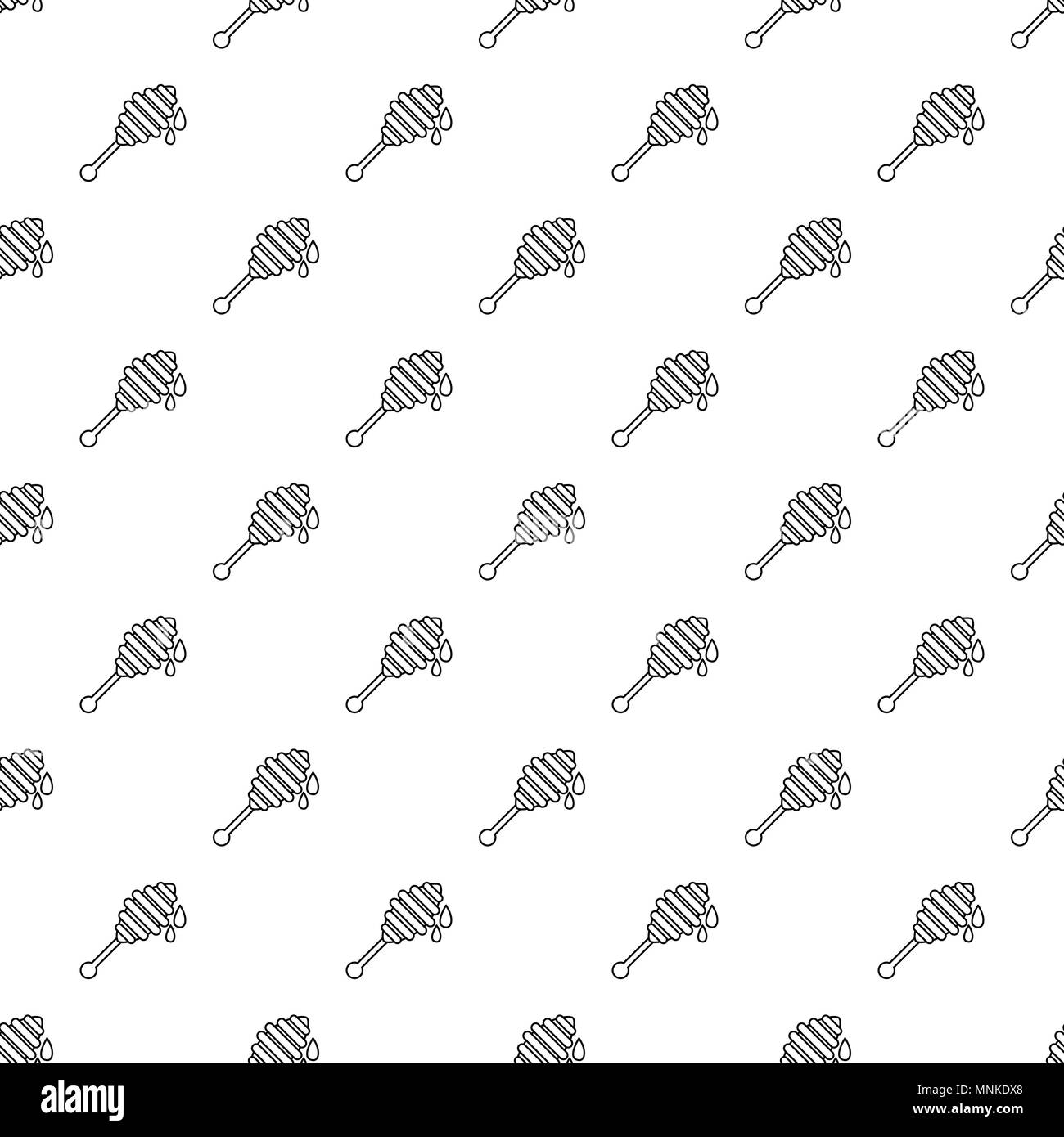 Honey ladle pattern vector seamless Stock Vector