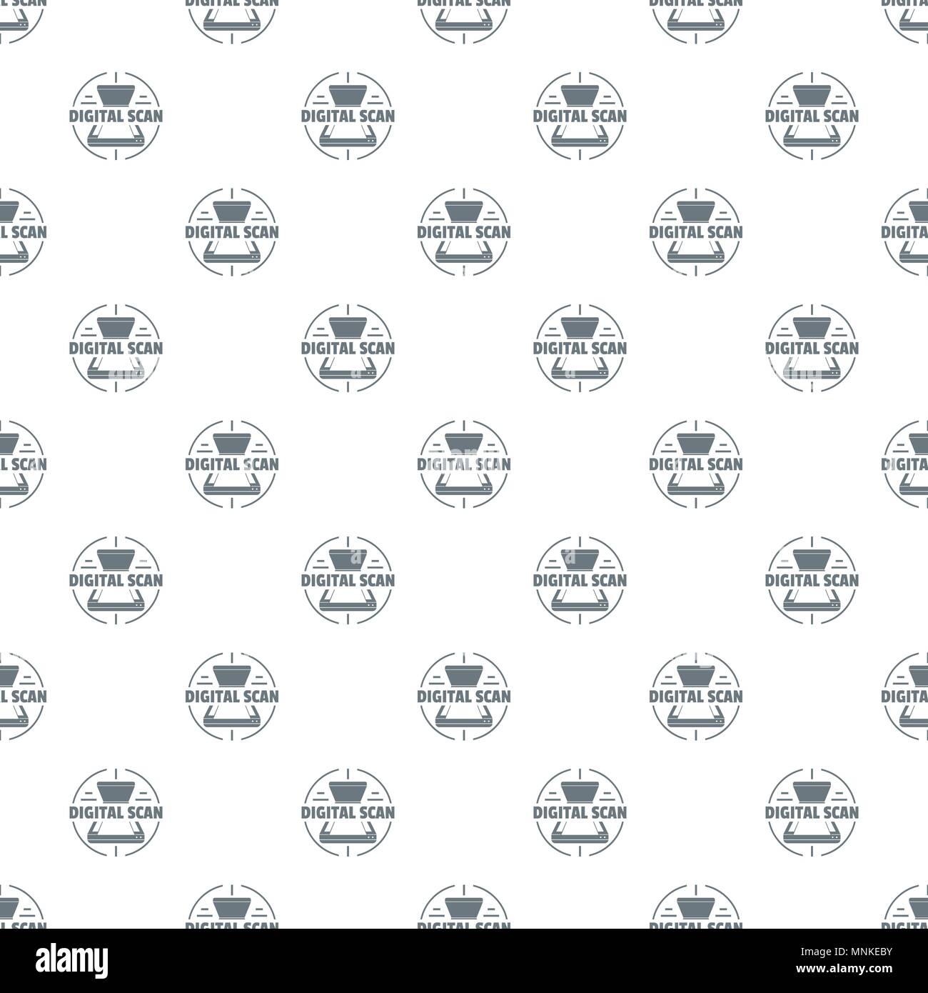 Digital scan pattern vector seamless Stock Vector