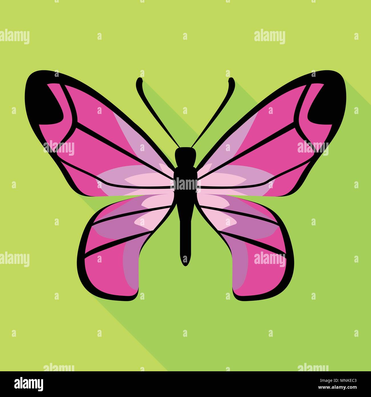 Pink color butterfly icon, flat style Stock Vector Image & Art - Alamy