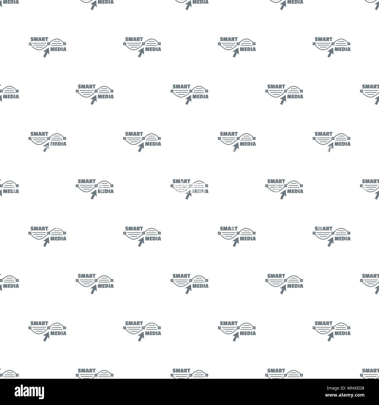 Smart media pattern vector seamless Stock Vector