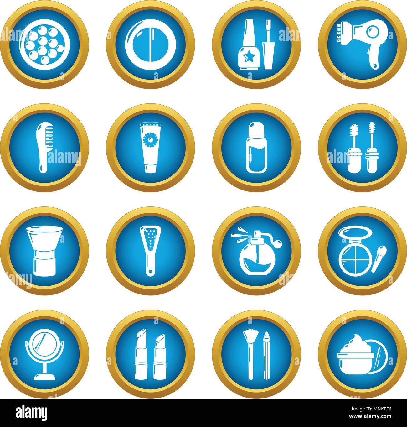 Cosmetics icons set, simple style Stock Vector
