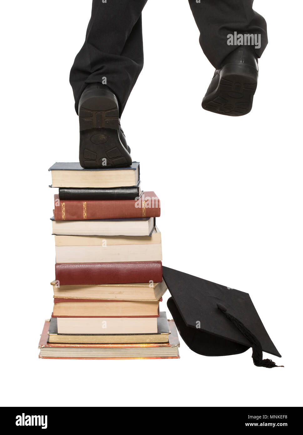 Climbing the education ladder to success. Stock Photo