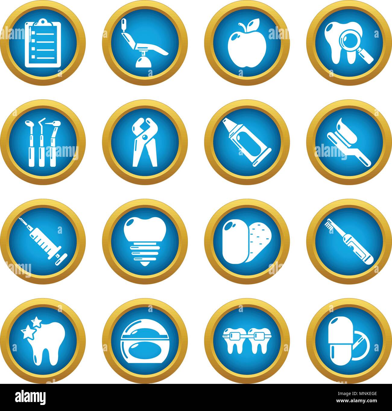 Stomatology dental icons set, simple style Stock Vector Image & Art - Alamy