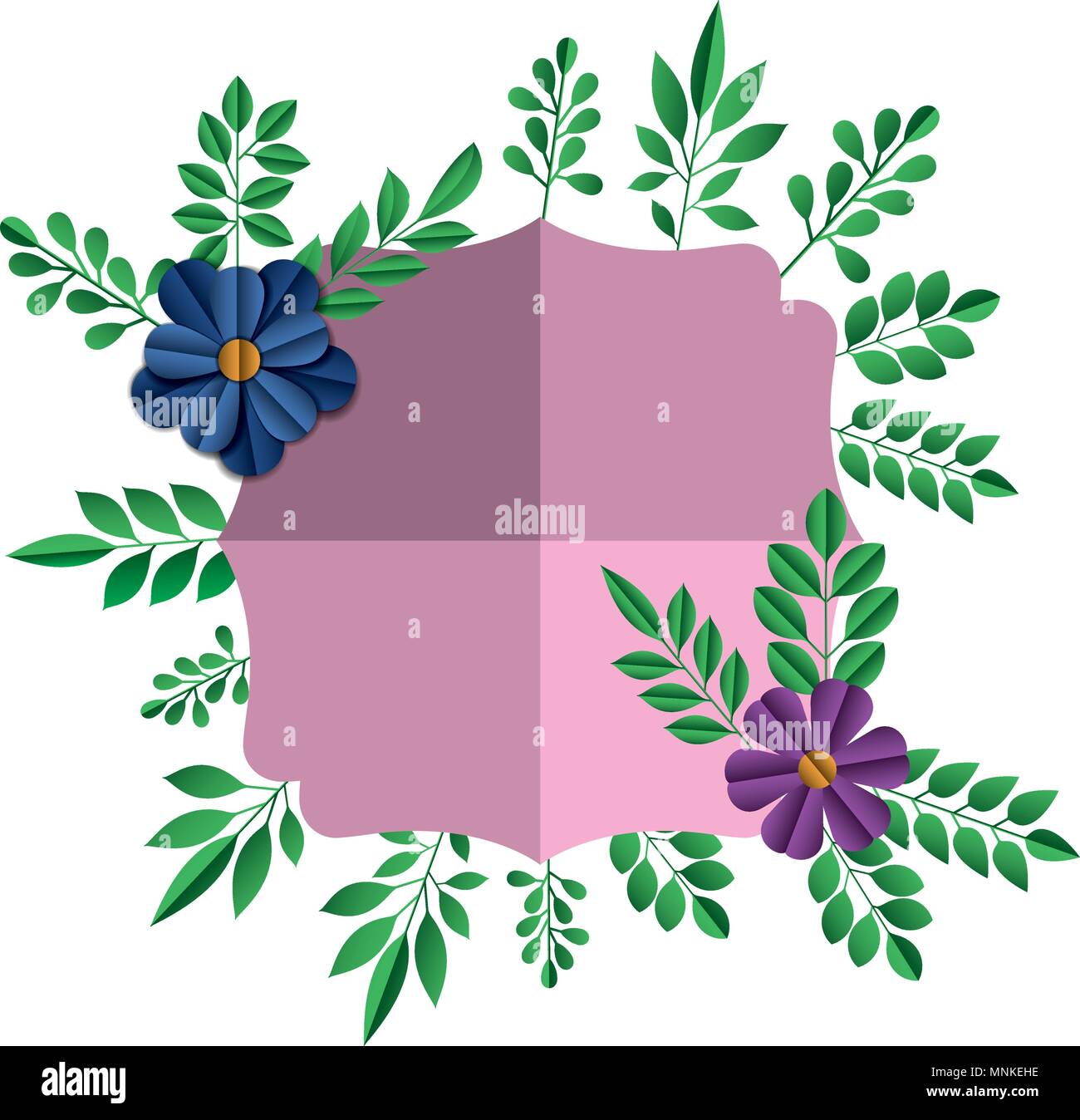 elegant frame with floral decoration Stock Vector Image & Art - Alamy