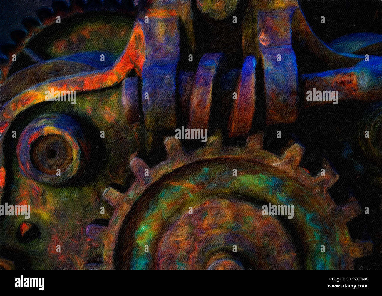 Abstract machine painting hi-res stock photography and images - Alamy