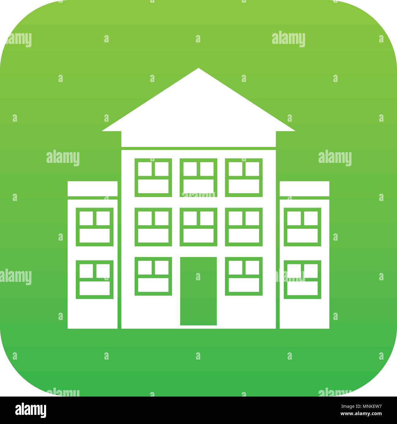 Bank building icon digital green Stock Vector Image & Art - Alamy