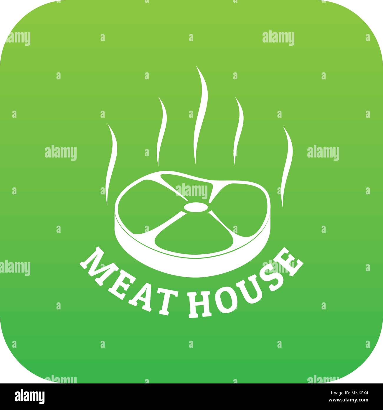Meat house eco icon green vector Stock Vector Image & Art - Alamy