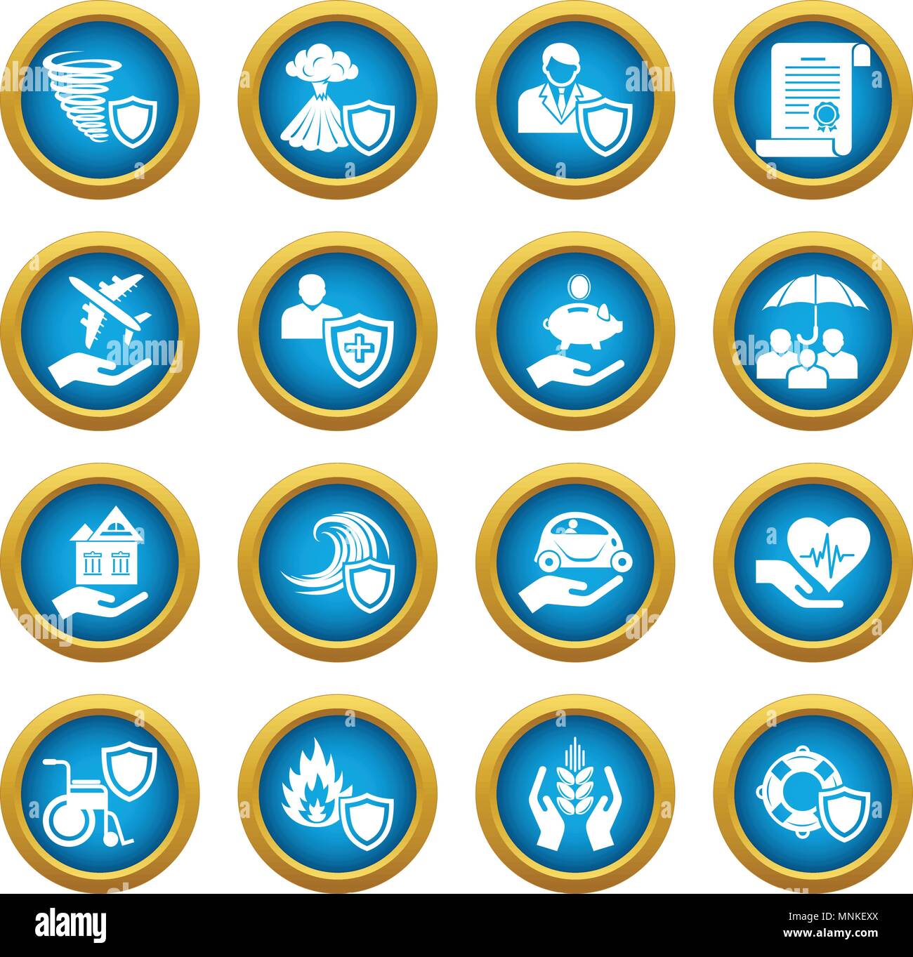 Insurance icons set, simple style Stock Vector Image & Art - Alamy