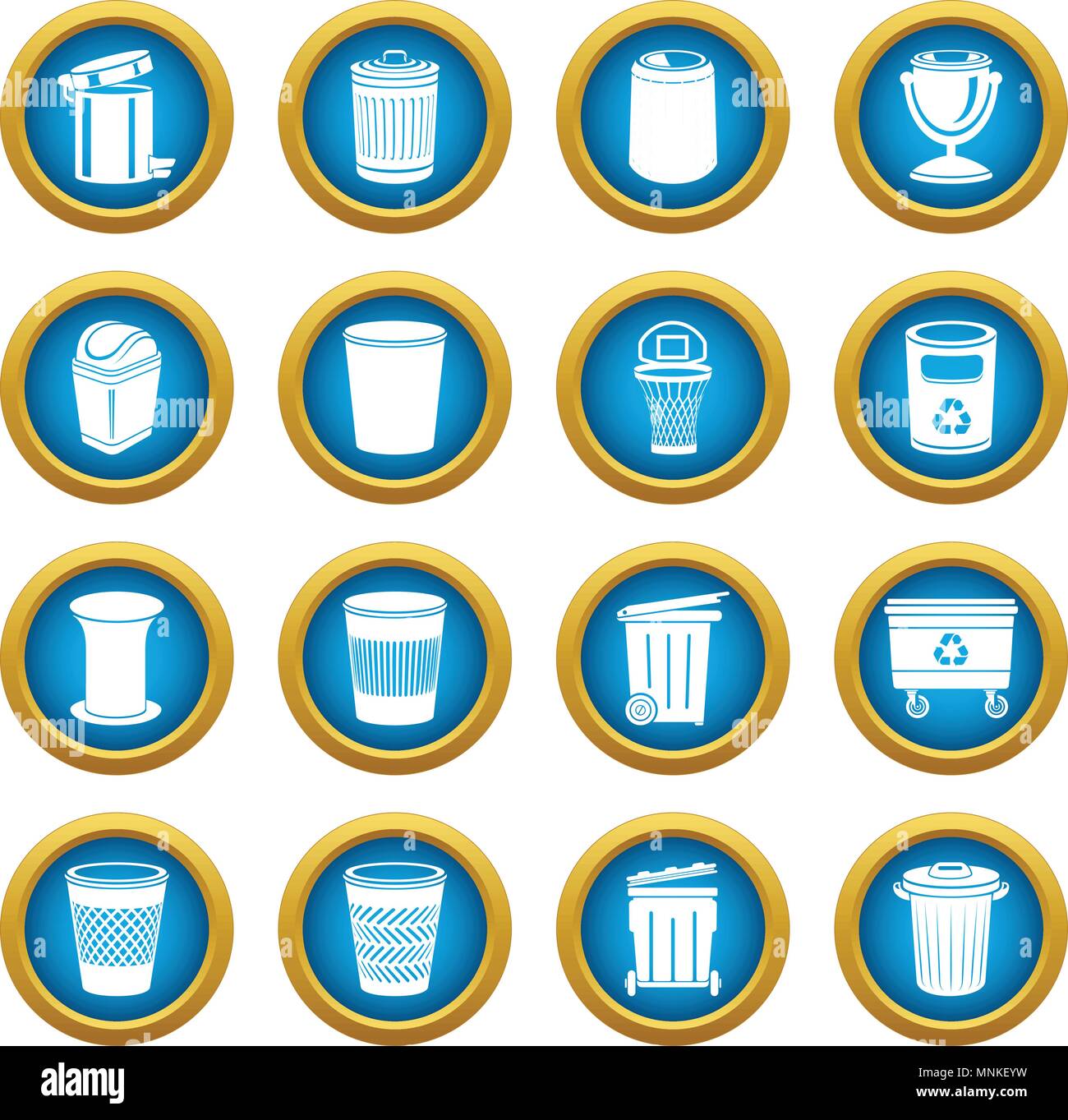 Trash can icons set, simple style Stock Vector Image & Art - Alamy