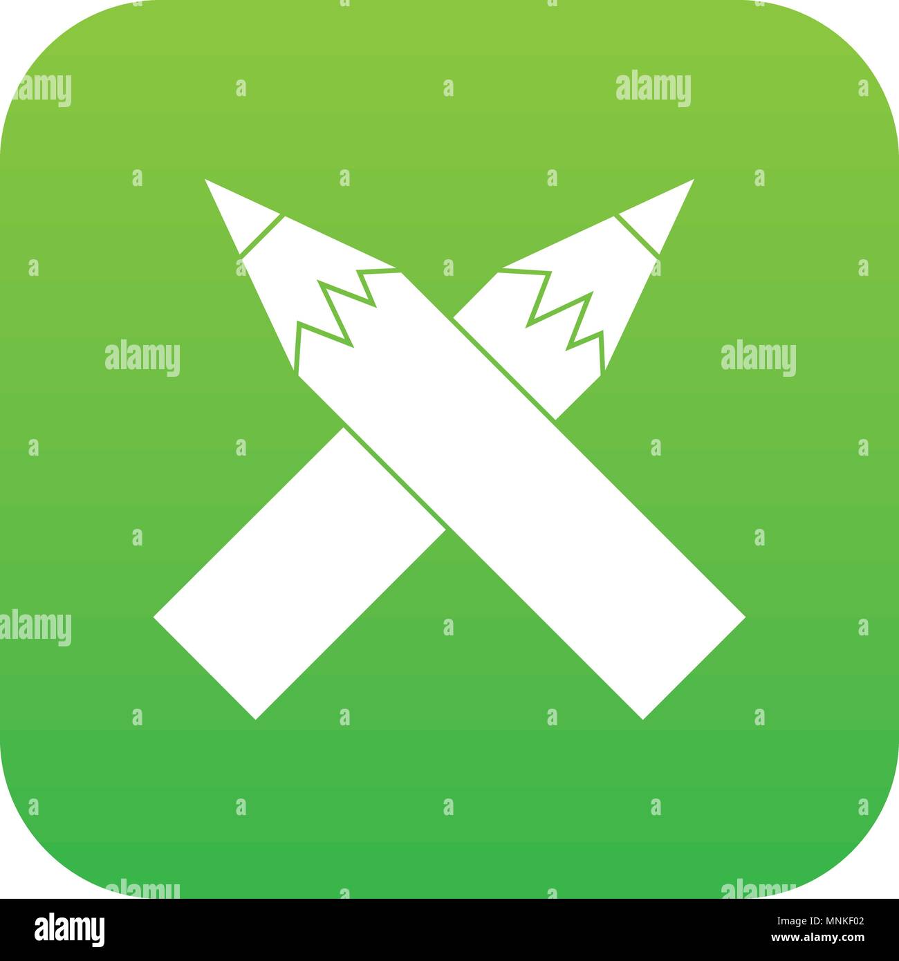 Two crossed pencils icon digital green Stock Vector Image & Art - Alamy