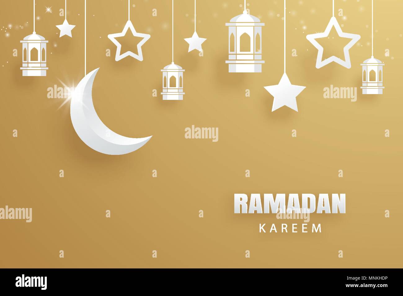 Lantern moon stars eid mubarak Stock Vector Images - Page 3 - Alamy