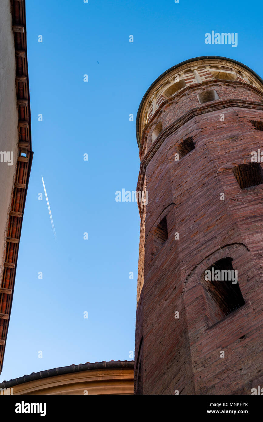 Red Tower in Asti, Italy Stock Photo