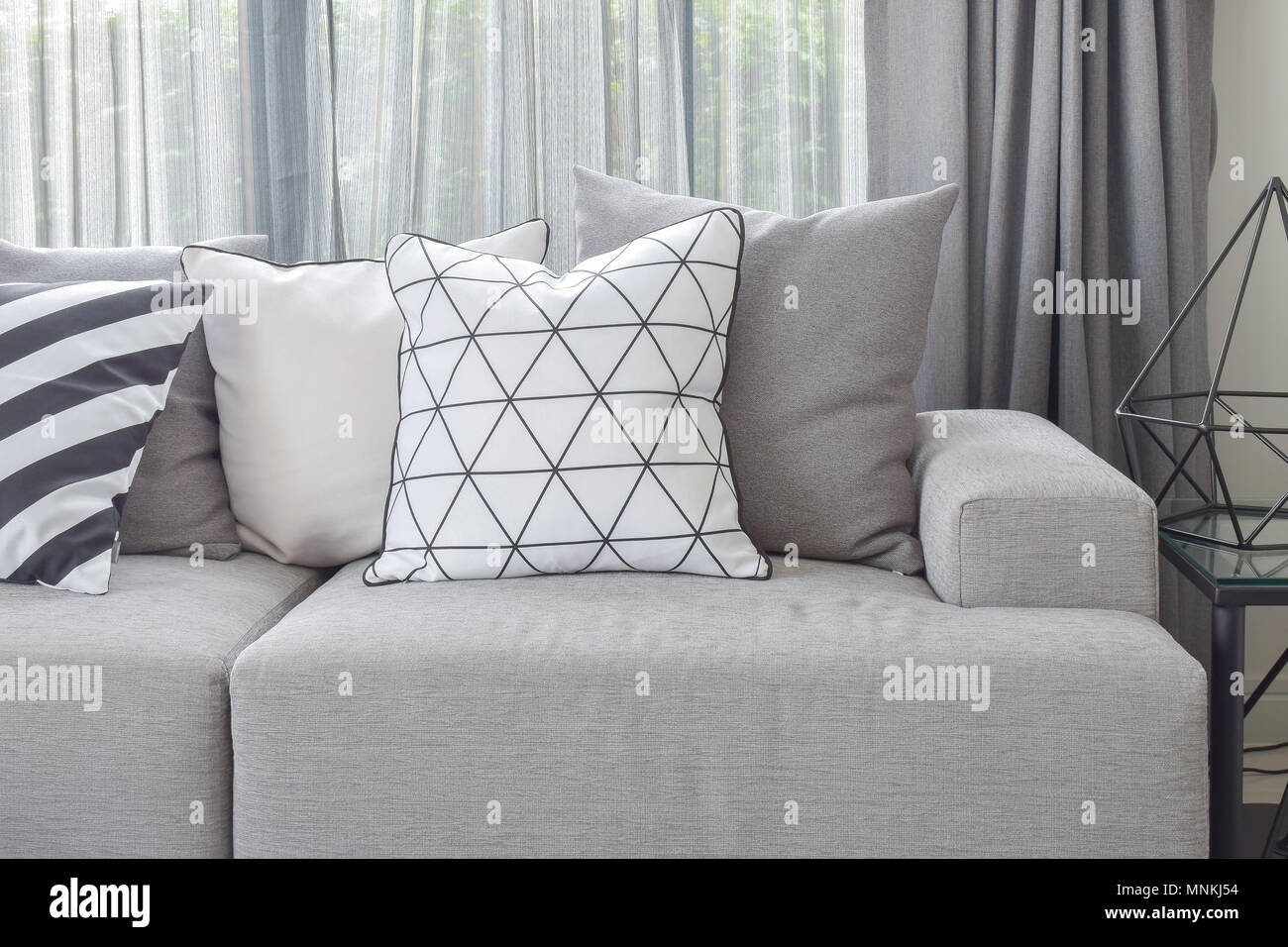 light gray pillows