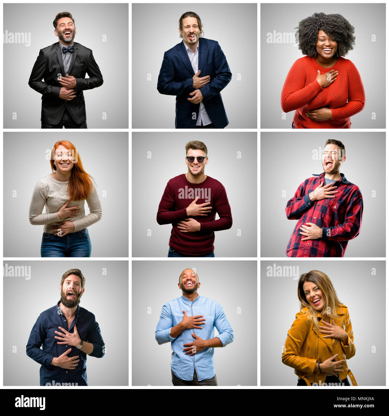 Grey hair big group people hi-res stock photography and images - Alamy