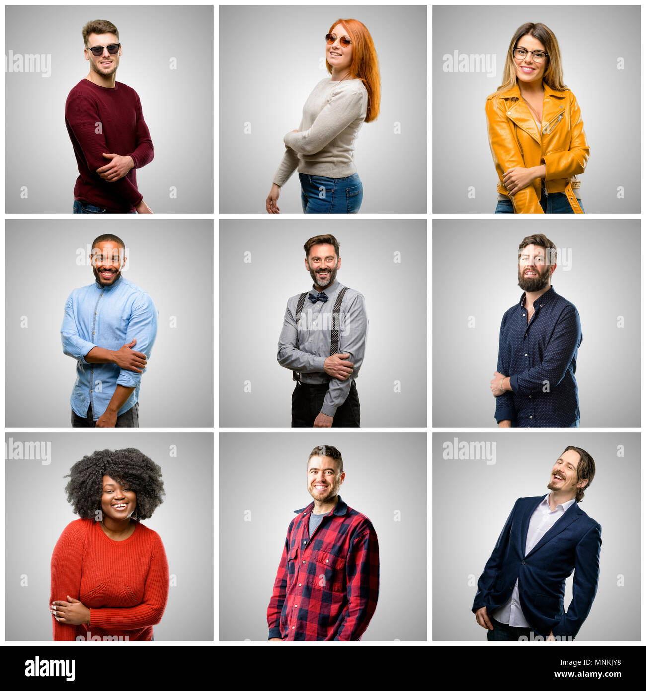 Grey hair big group people hi-res stock photography and images - Alamy