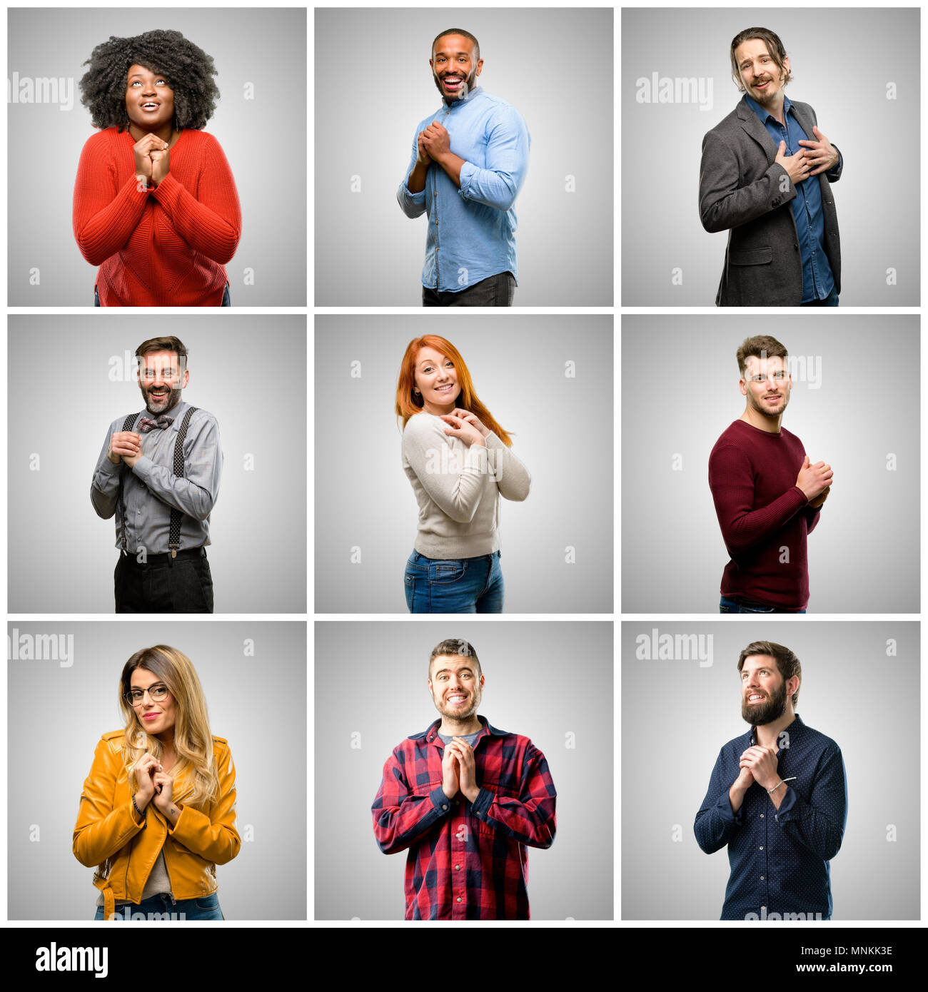 Grey hair big group people hi-res stock photography and images - Alamy