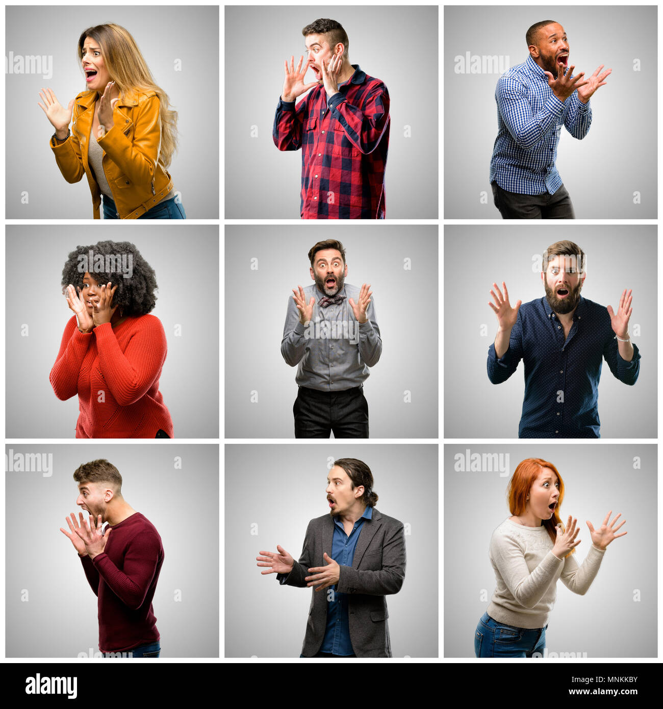 Collage frustrated people men women hi-res stock photography and images ...