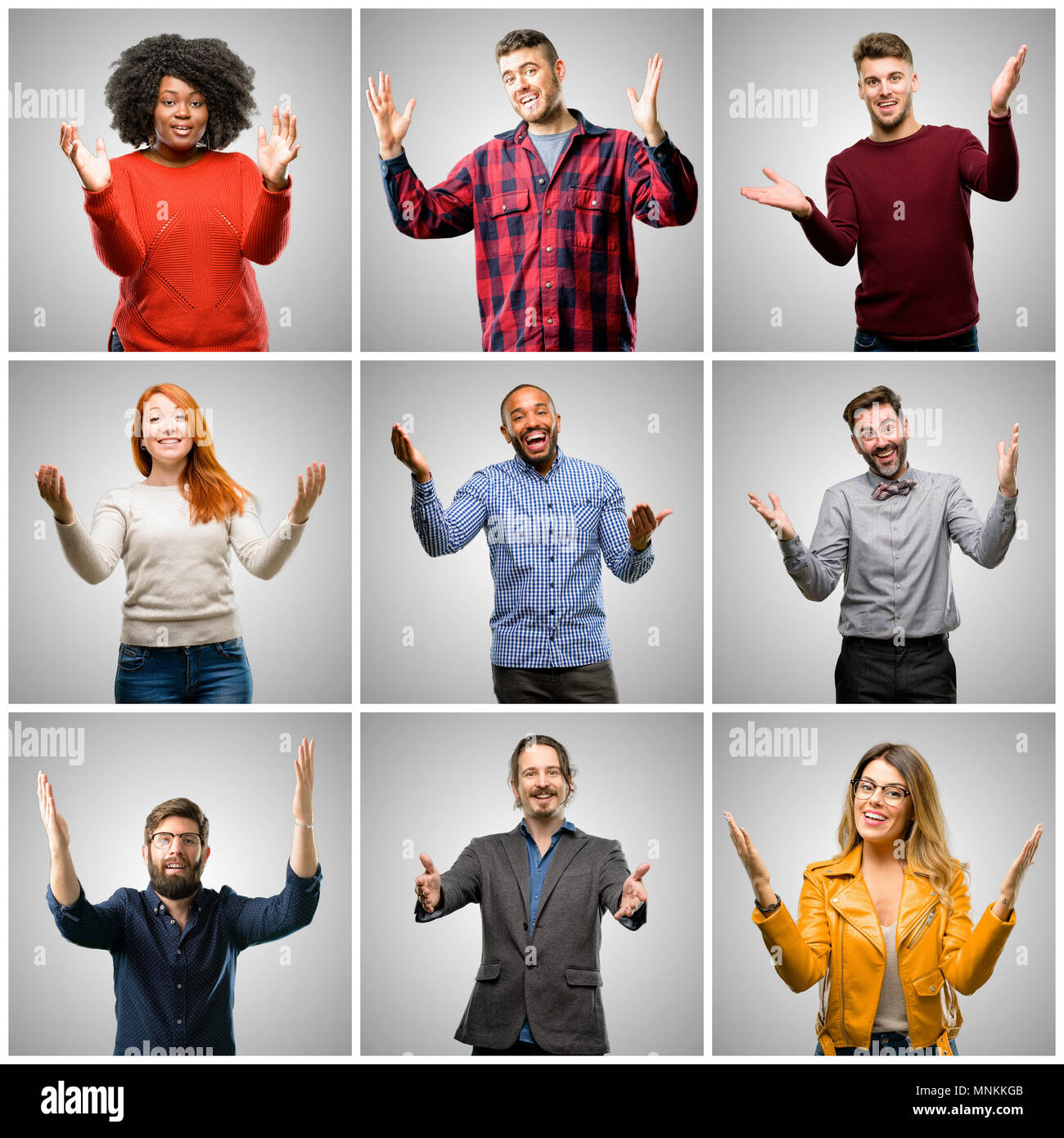 Grey hair big group people hi-res stock photography and images - Alamy