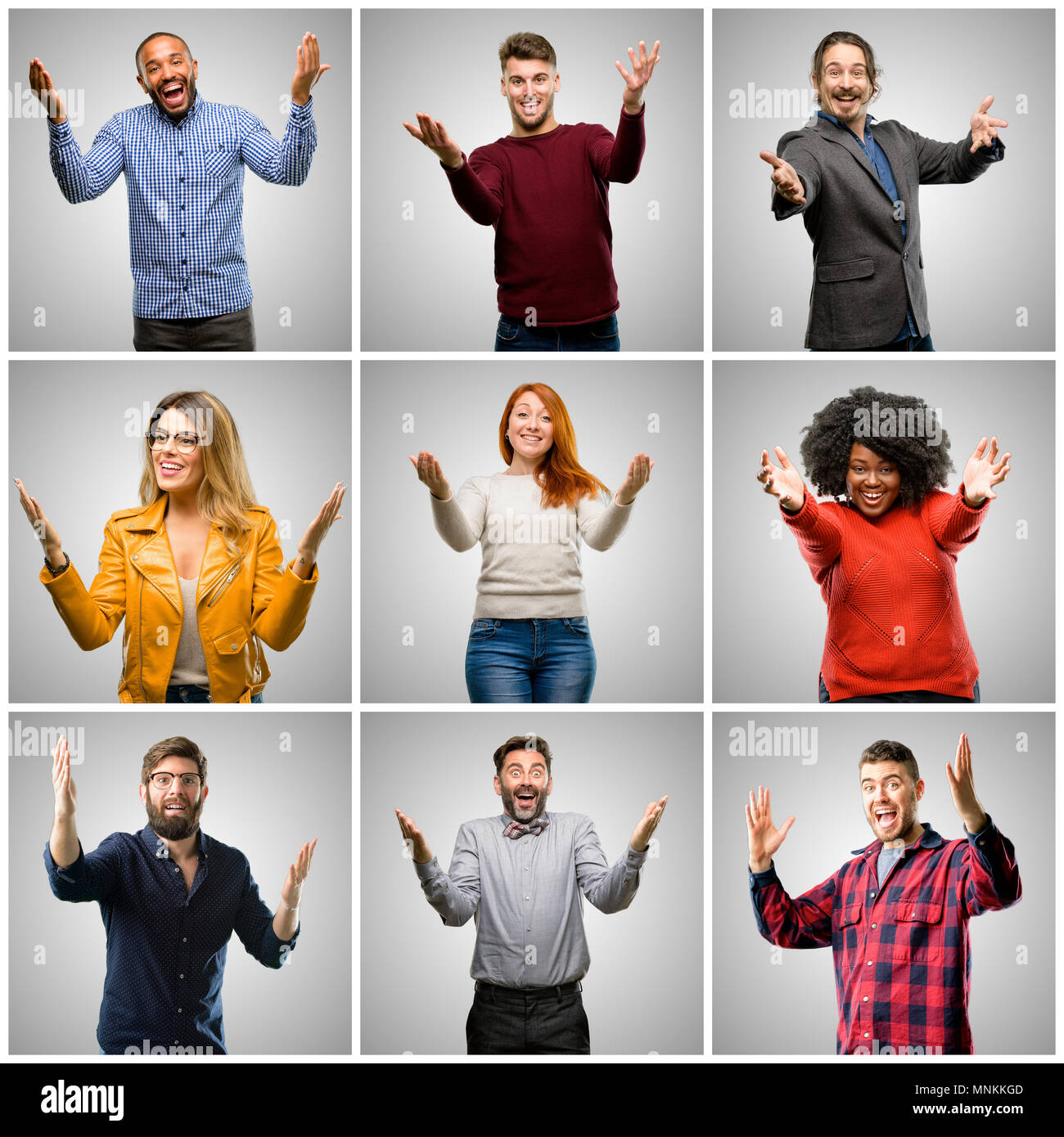Grey hair big group people hi-res stock photography and images - Alamy