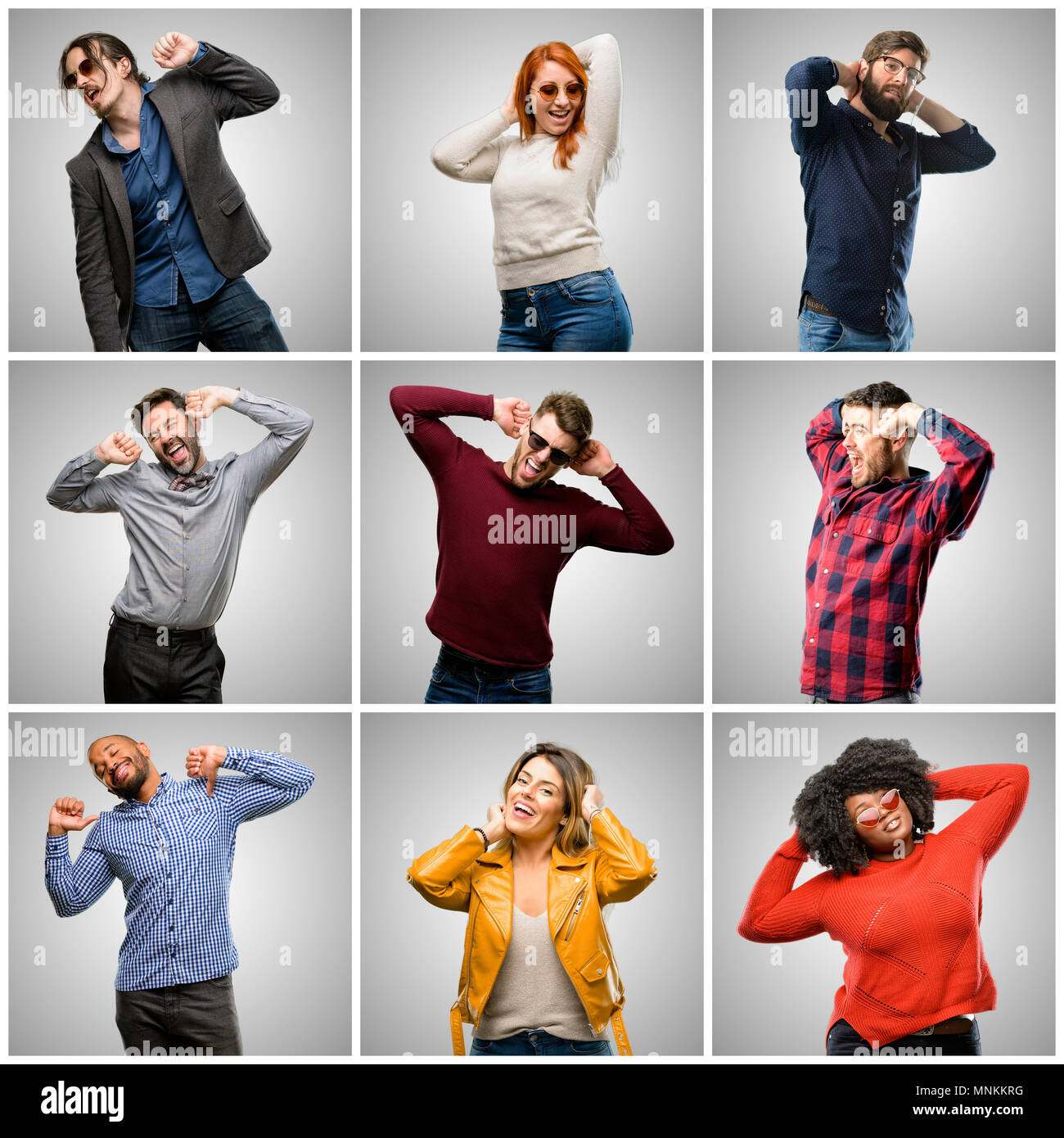 Grey hair big group people hi-res stock photography and images - Alamy