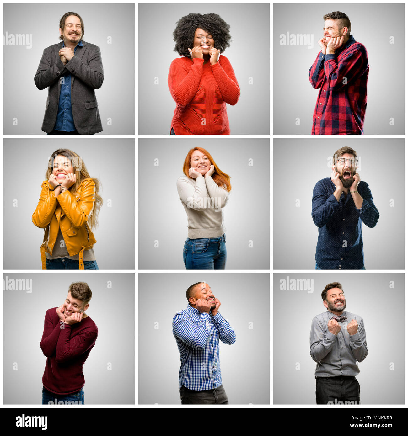 Grey hair big group people hi-res stock photography and images - Alamy