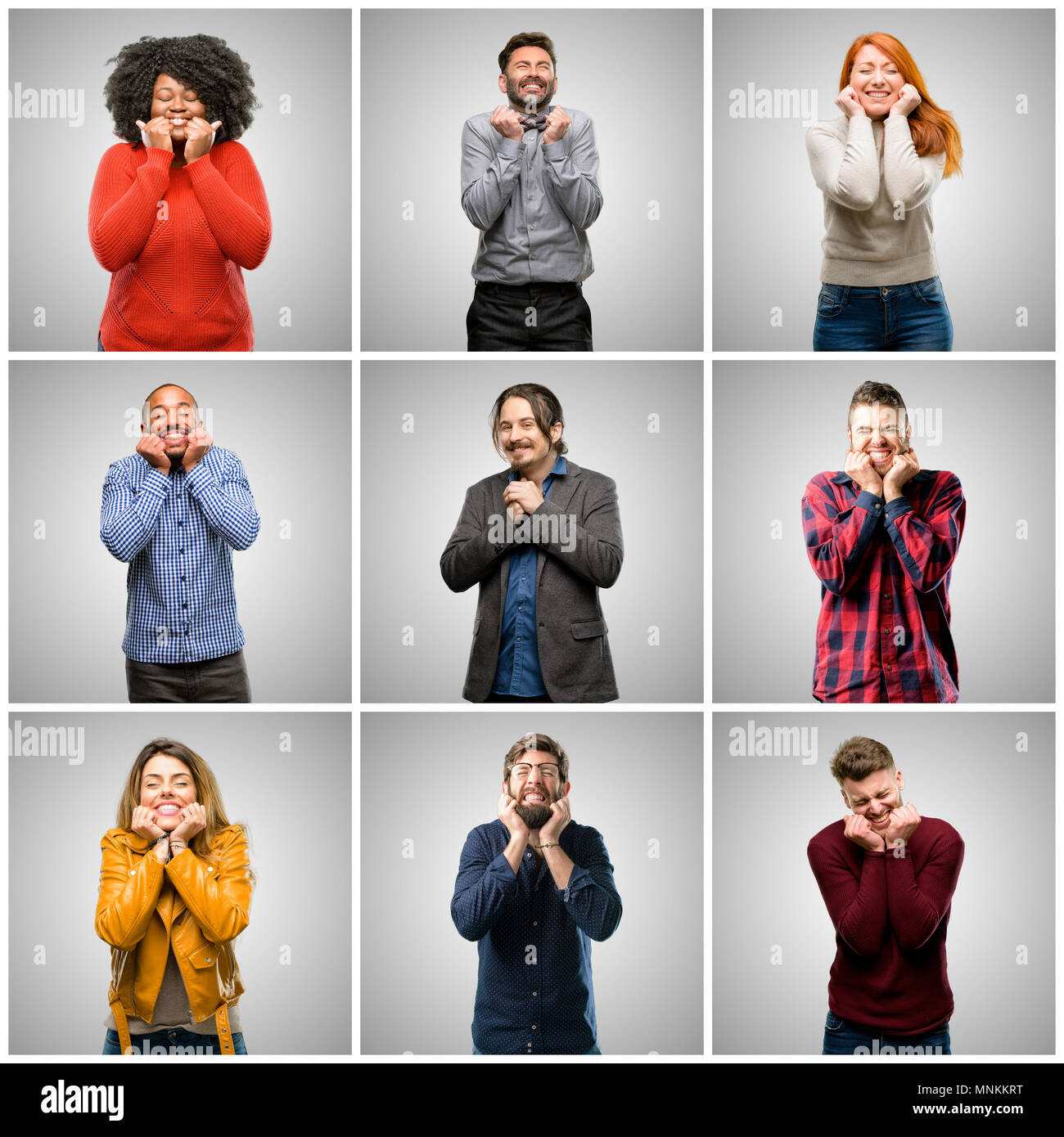 Grey hair big group people hi-res stock photography and images - Alamy