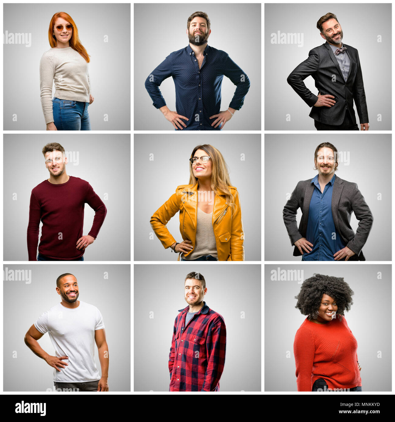 Grey hair big group people hi-res stock photography and images - Alamy