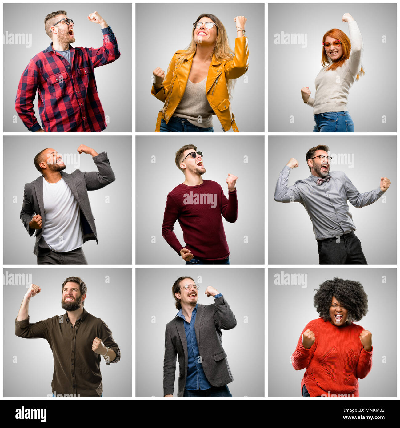 People group mixed emotions hi-res stock photography and images - Alamy